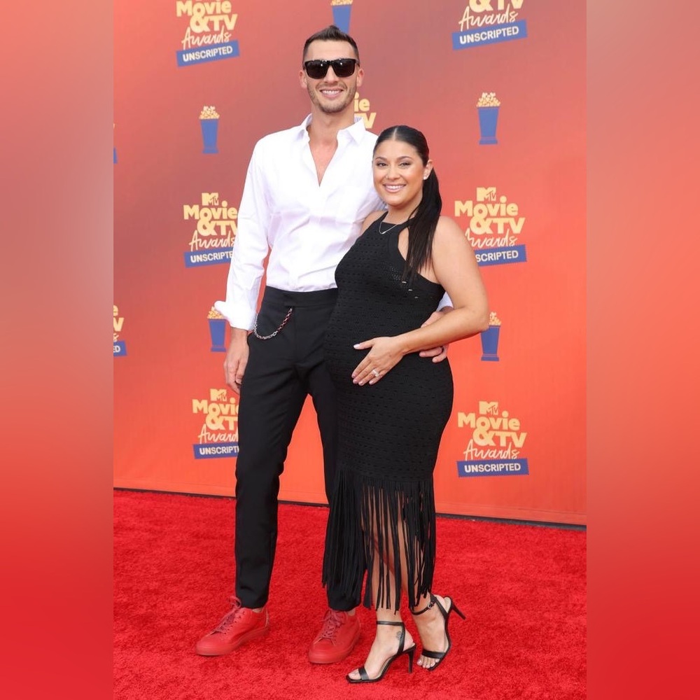 SANDRO Black Fringe Midi Dress